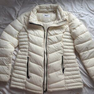 DKNY White Puffer Jacket